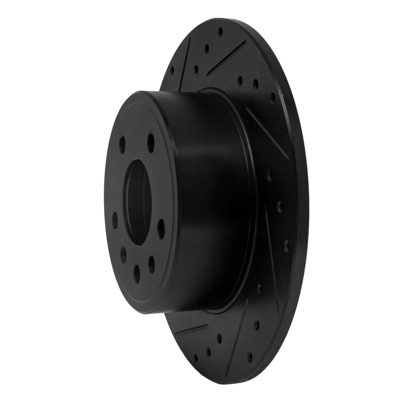 Chevrolet Astra Brake Rotor (1) - Rear Left - R1 Concepts - Drilled & Slotted - Black - `97-`08